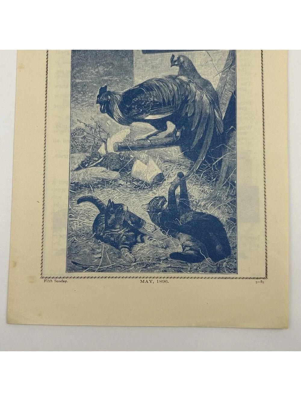 1896 Picture Lesson Paper Antique Sunday School Illustrated Ephemera May 31  C16